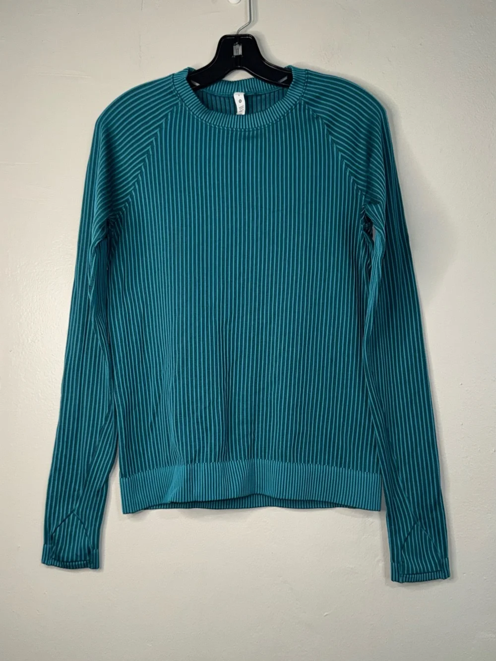 lululemon athletica Teal Ribbed Long Sleeve Pullover